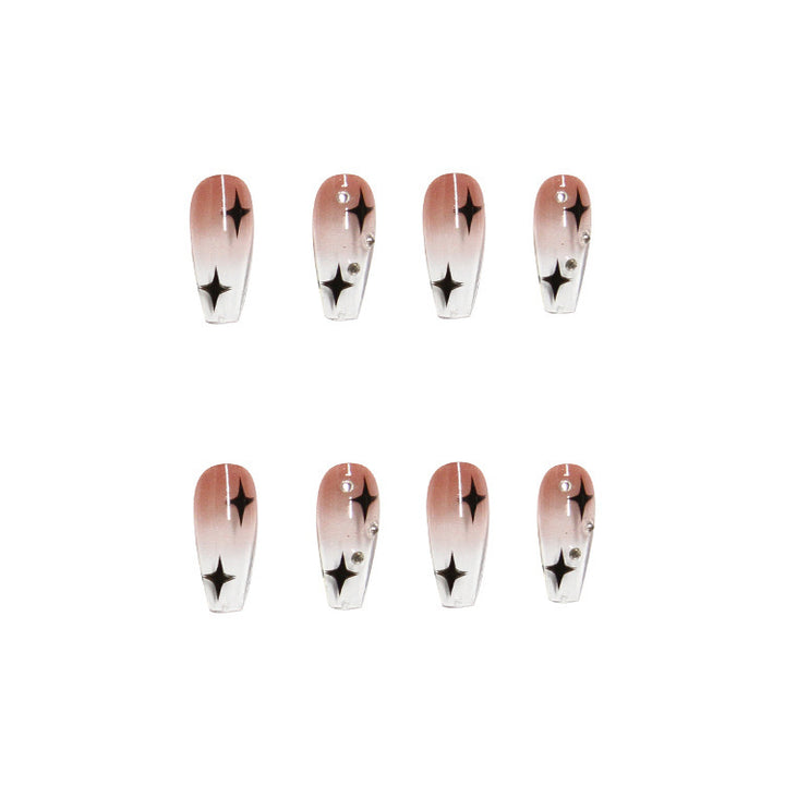 Trendy artificial nails with star design Stornfield