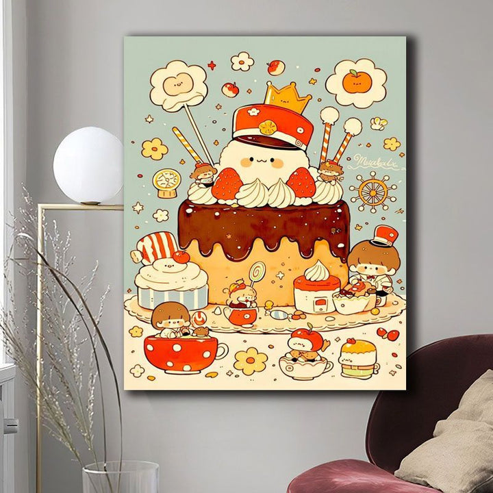Whimsical Dessert-Themed Canvas Art Print Stornfield