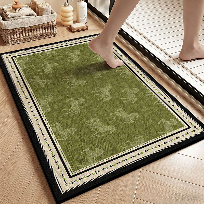 Vintage Botanical Floral Bath Mat