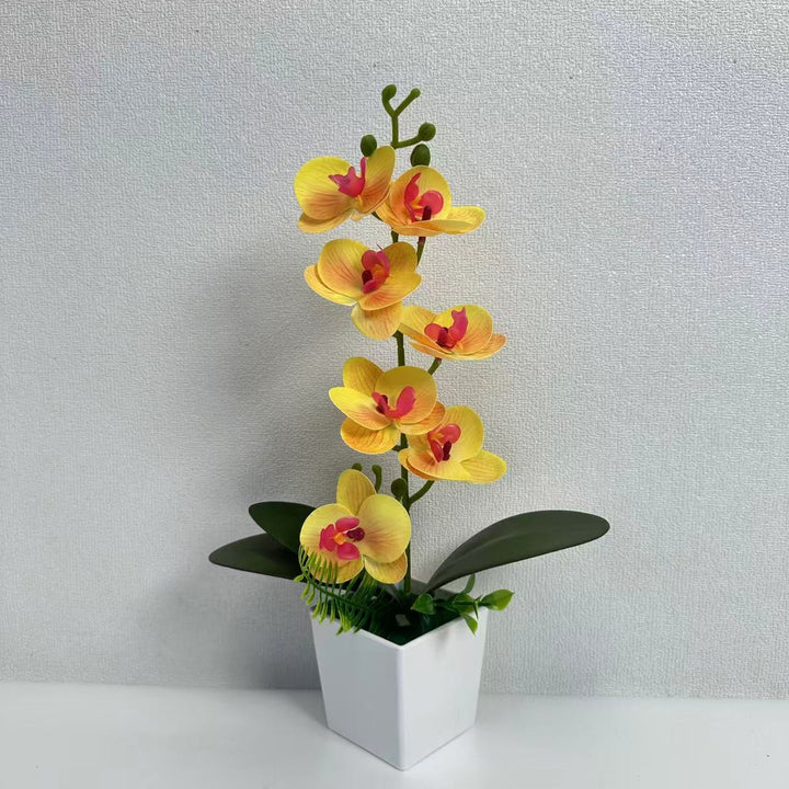 Realistic Artificial Orchid Floral Arrangement for Indoor Display