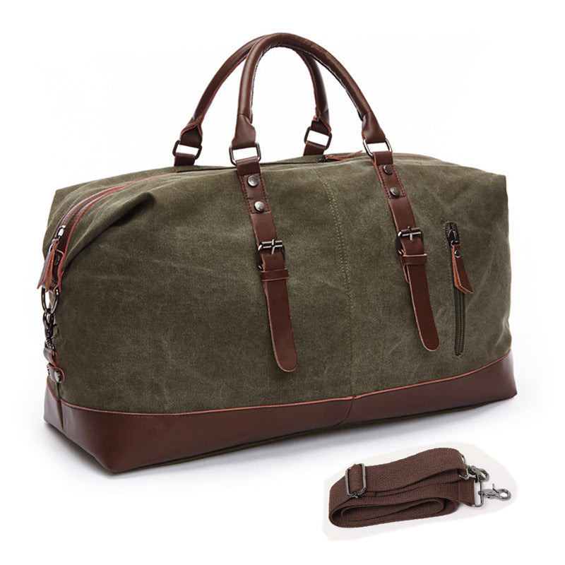 Spacious Travel Bag Made of Sturdy Canvas and Leather Stornfield
