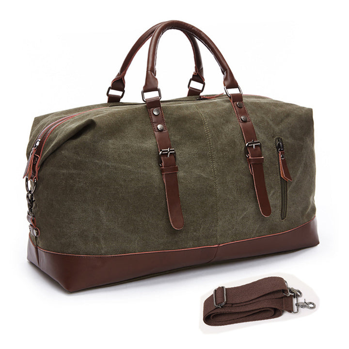 Spacious Travel Bag Made of Sturdy Canvas and Leather Stornfield