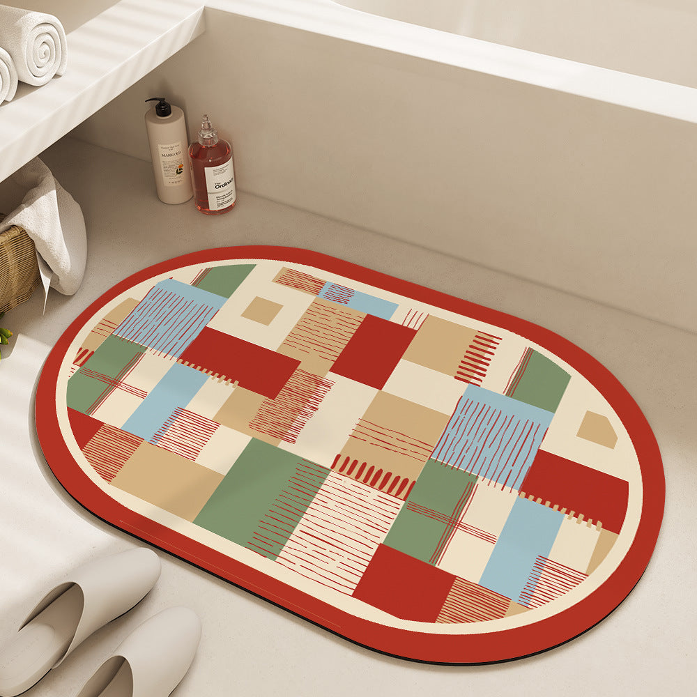 Geometric Pattern Bath Mat Stornfield