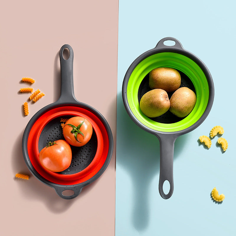 Collapsible Silicone Strainer with Ergonomic Handle Stornfield