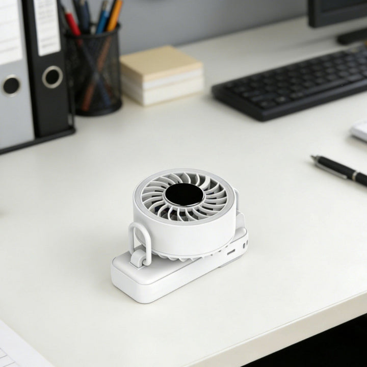 Ladies portable mini air circulator with temperature display Stornfield