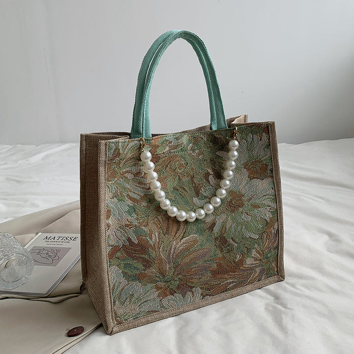 Elegant Floral Pattern Tote Bag