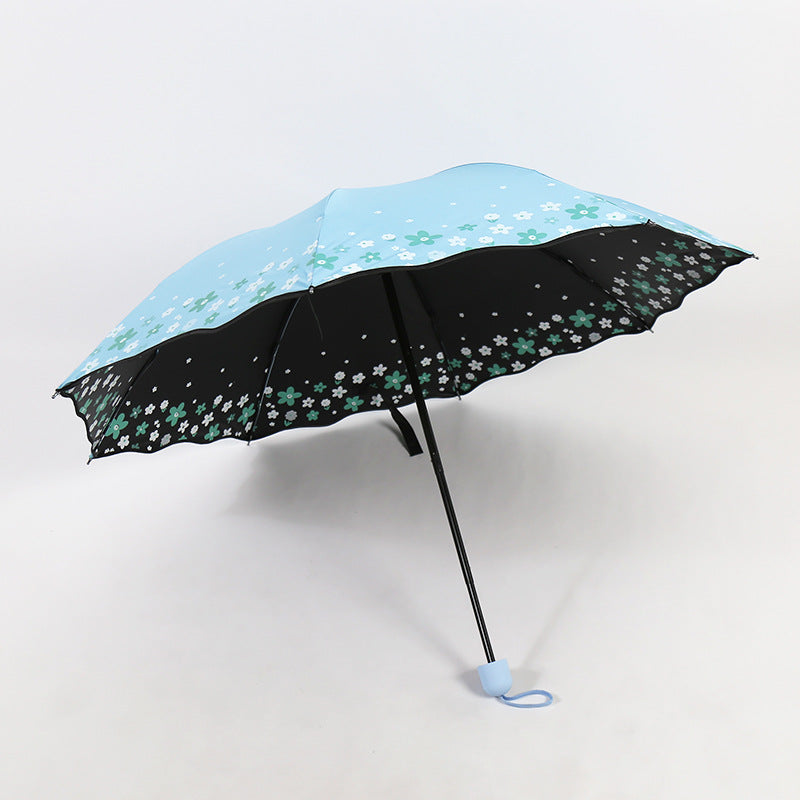 Women's Folding Umbrella with Detailed Floral Design Stornfield