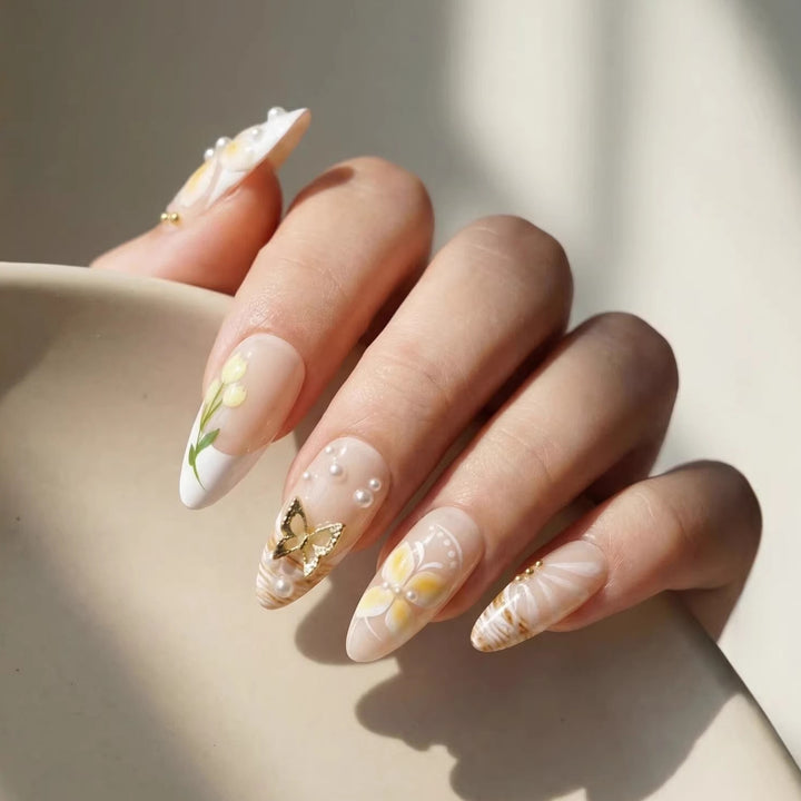 Floral Design Luxury Press-On Nails Stornfield