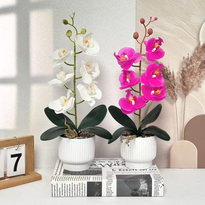 Stylish Faux Orchid Plant Arrangement