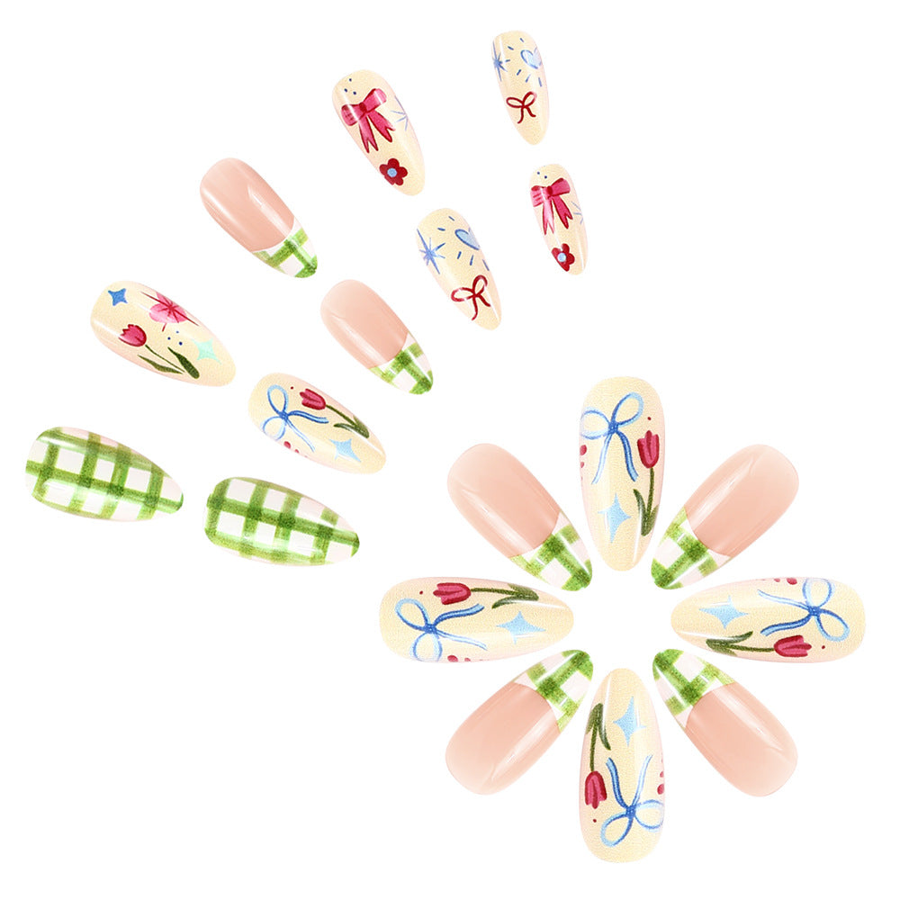 Floral Art Gel Press-On Nails Stornfield