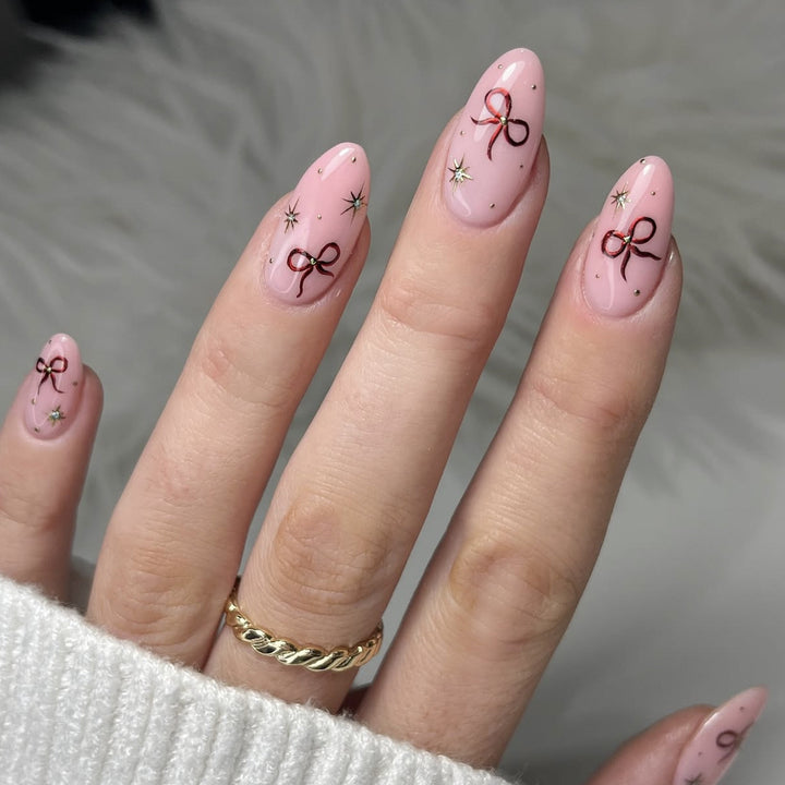 Stiletto Nail Art Extensions with Bow Accents Stornfield