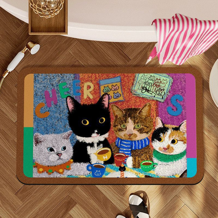 Decorative Cat-Themed Area Mat Stornfield