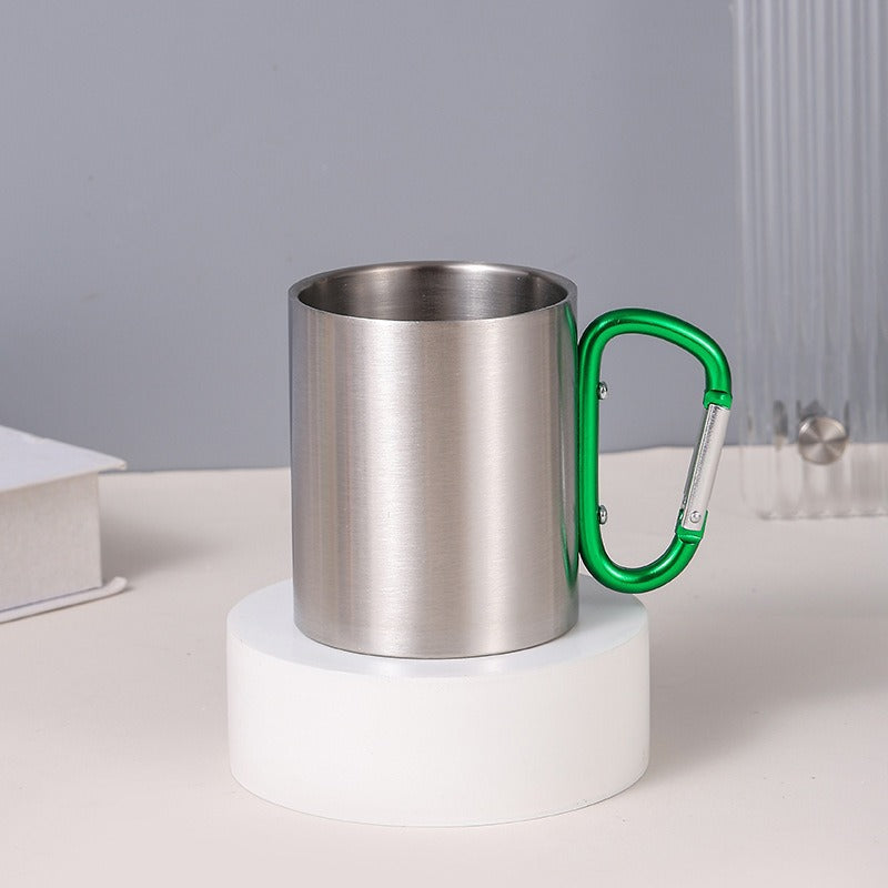 Women's Stainless Steel Coffee Mug with Carabiner Handle Stornfield