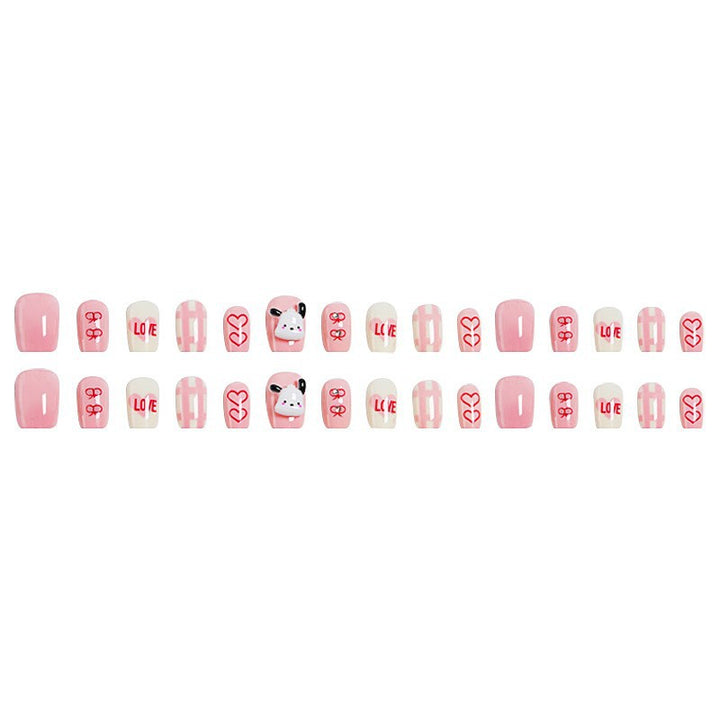 Creative nail art set with modern heart designs Stornfield