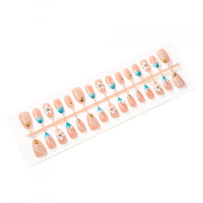 Decorative Floral Press-On Nails Set