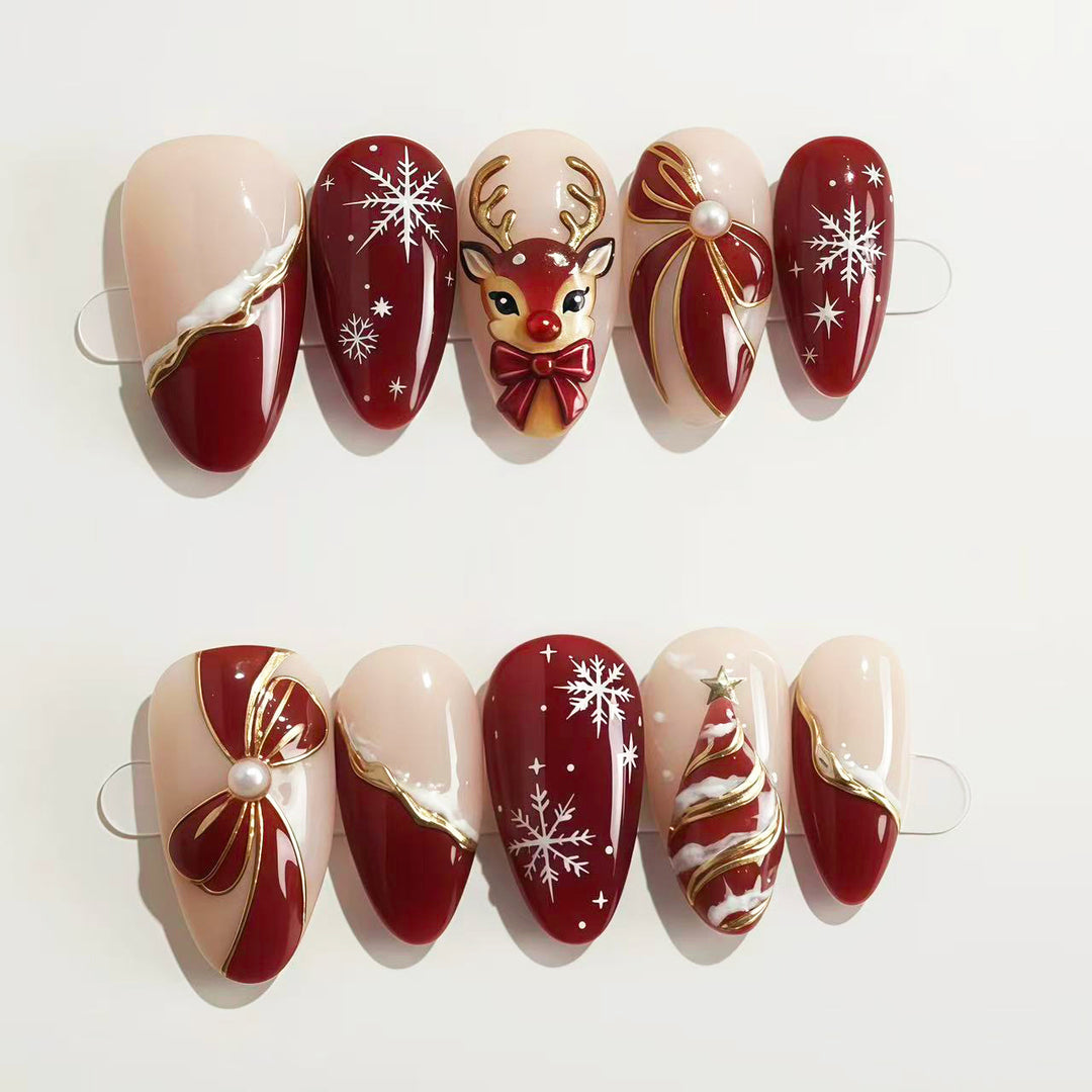 Festive Nail Art Press-On Nails