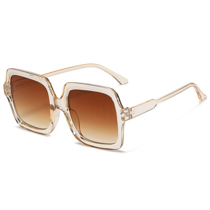 Ladies fashionable square sunglasses with mirrored lenses Stornfield