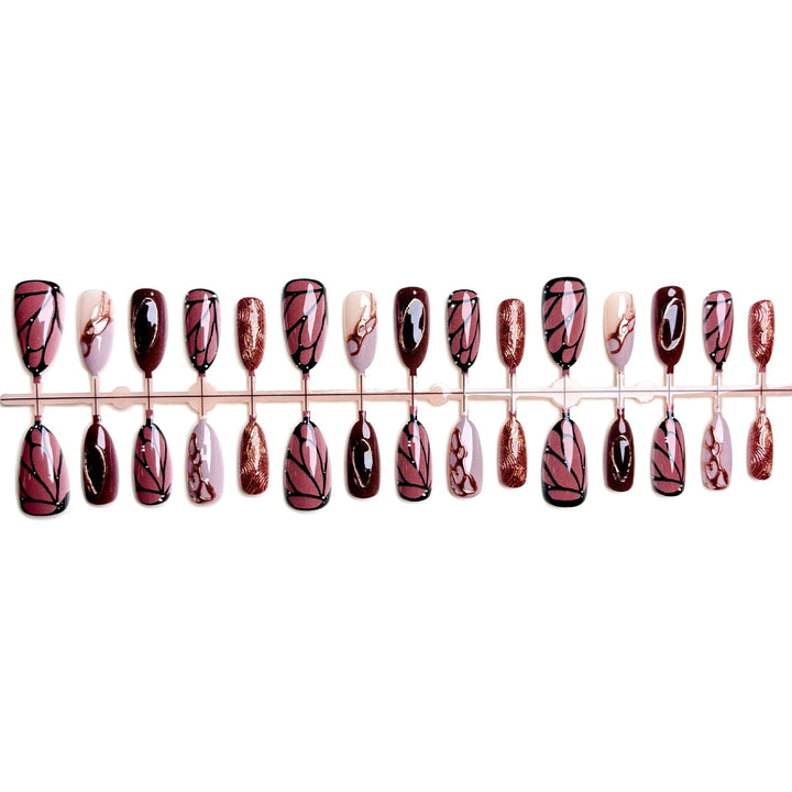 Artistic Nail Design Press-On Set