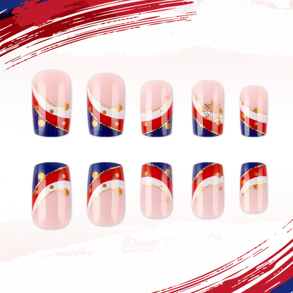 Nautical-Themed Press-On Nails Stornfield
