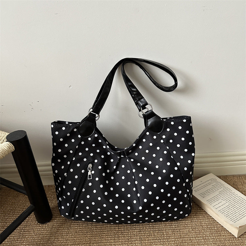 Stylish Polka Dot Shoulder Tote