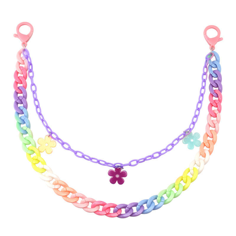 Fashionable chain belt with colorful pendants Stornfield