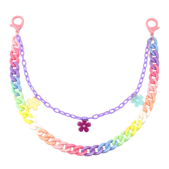 Fashionable chain belt with colorful pendants Stornfield