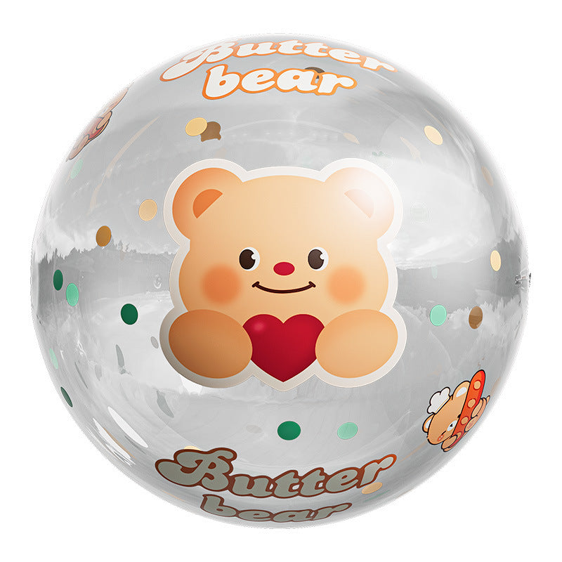 Unisex Inflatable Play Ball with Cheerful Bear Design Stornfield