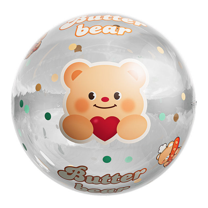 Unisex Inflatable Play Ball with Cheerful Bear Design Stornfield
