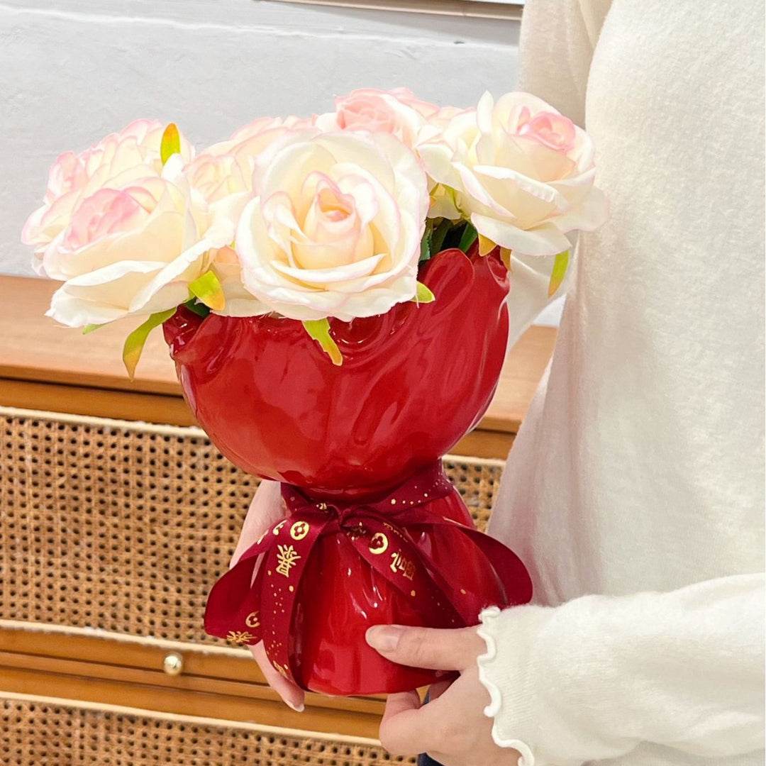 Decorative Floral Shaped Vase for Home Decor