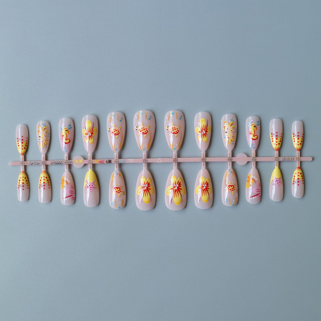 Artistic Ocean-Inspired Nail Art Set