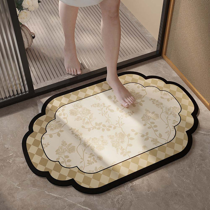 Decorative Floral Bath Mat