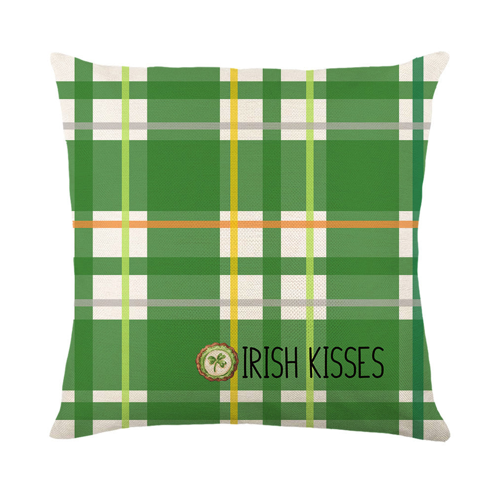 Square Decorative Plaid Linen Cushion Cover