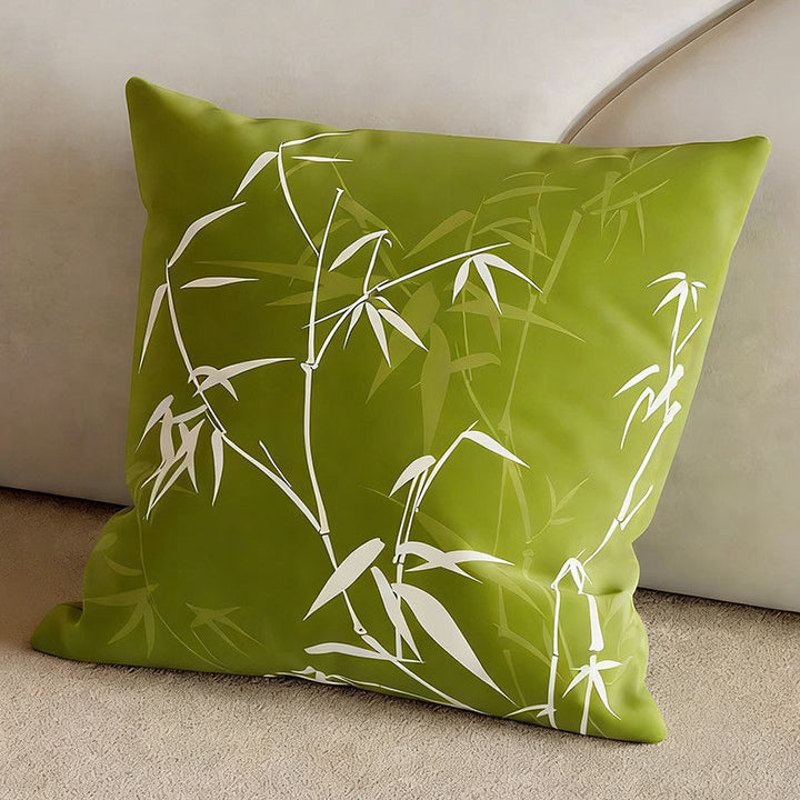 Bamboo-Patterned Decorative Throw Pillow