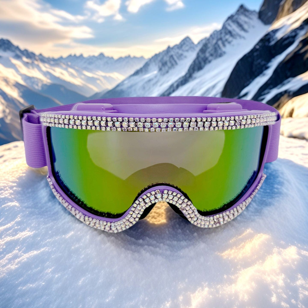 Women Glamorous Ski Goggles with Sparkling Crystal Decoration Stornfield