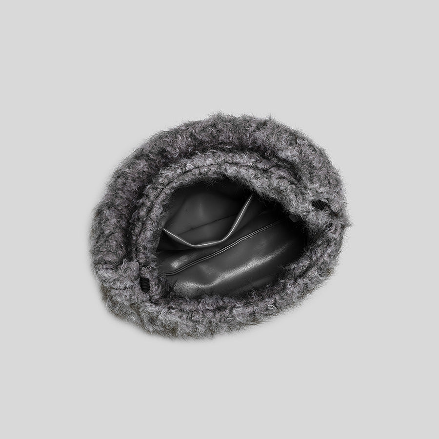 Plush Textured Handheld Purse