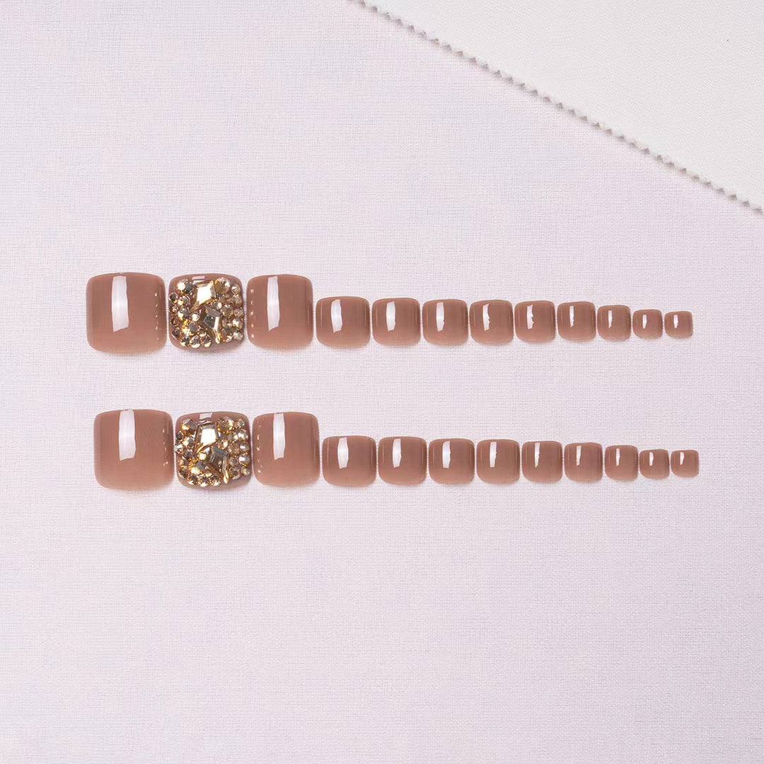 Decorative Rhinestone Press-On Toenails Stornfield