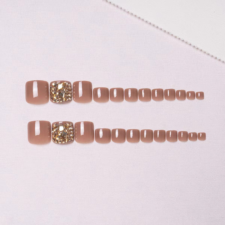 Decorative Rhinestone Press-On Toenails Stornfield