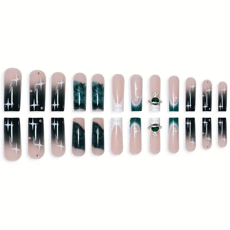 Artistic Press-On Nail Art Extensions Stornfield
