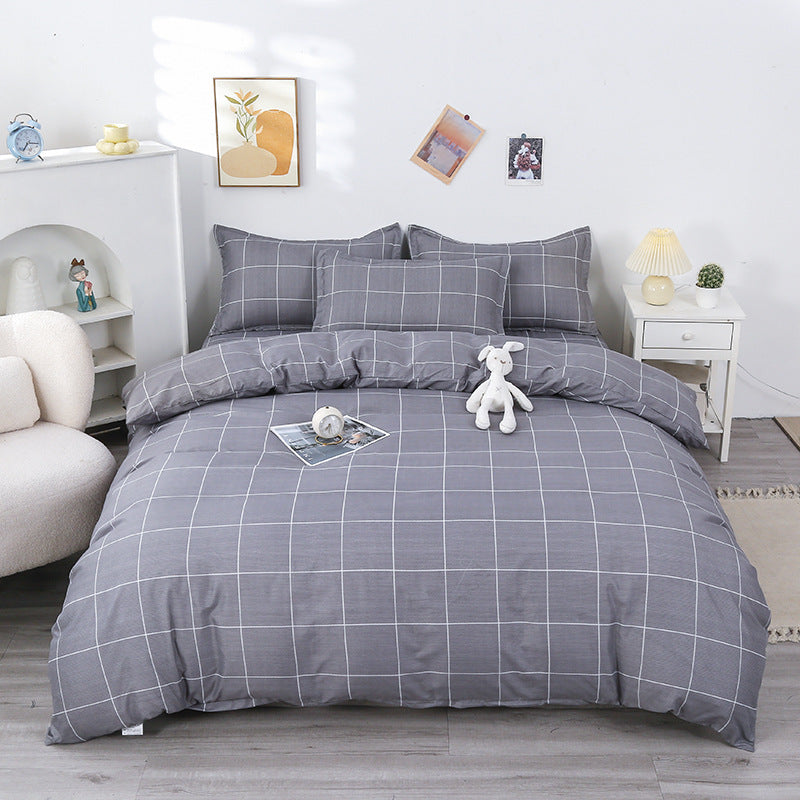 Modern Grid Pattern Comforter Set