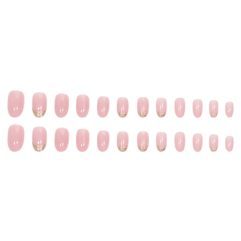 Elegant Gold-Tipped Press-On Nails Stornfield