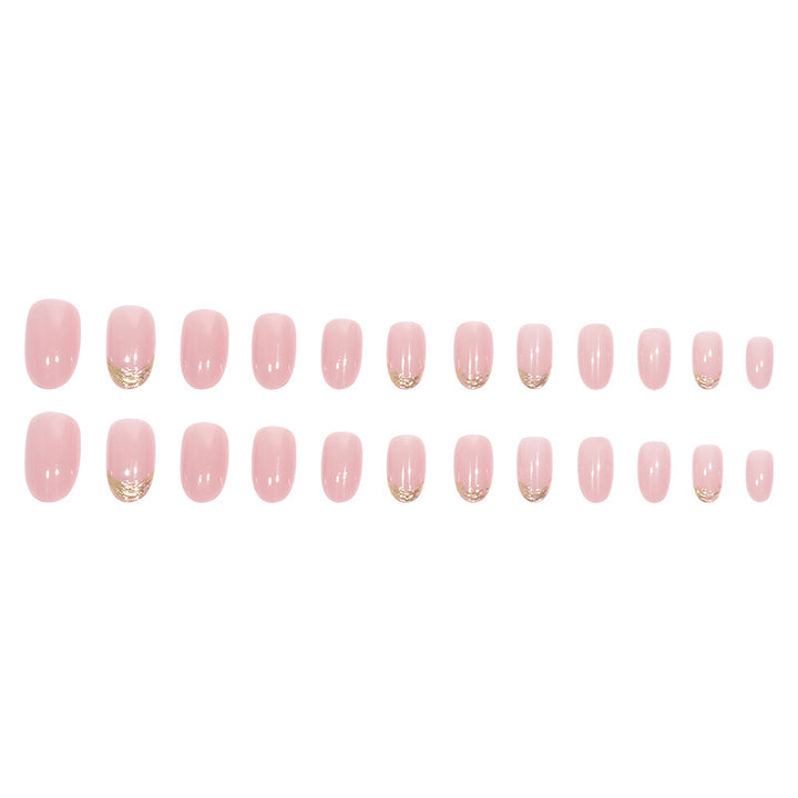 Elegant Gold-Tipped Press-On Nails Stornfield