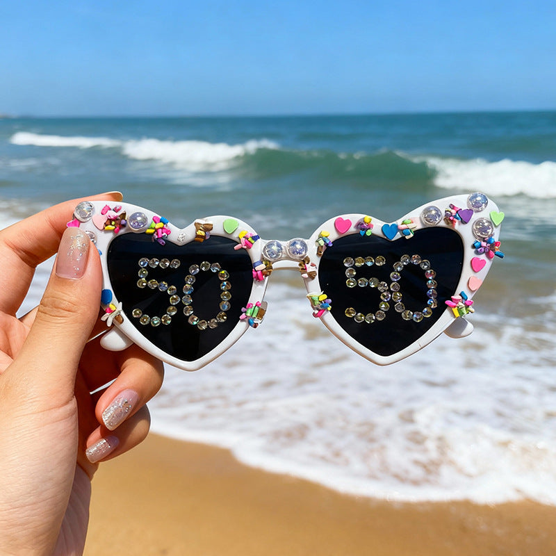 Fun Heart-Shaped Celebration Sunglasses Stornfield