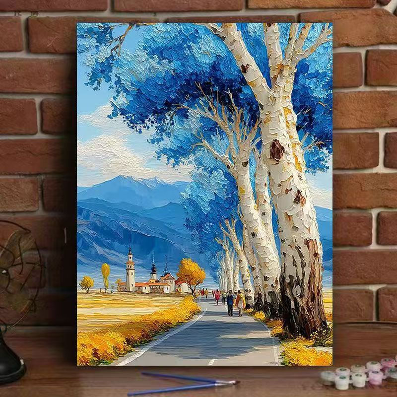 Textured Landscape Art Print Stornfield