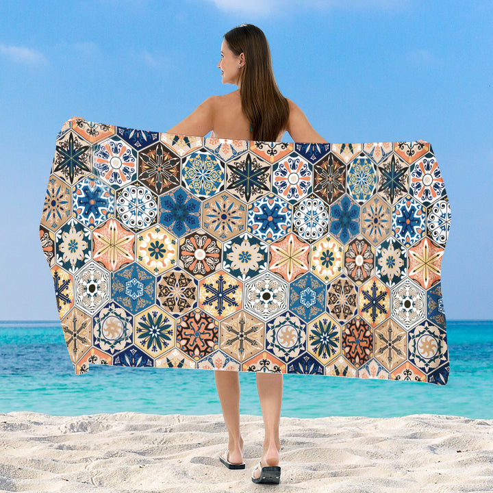 Beach towel with exclusive geometric pattern Stornfield