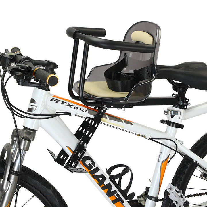 toddler front bicycle seat with adjustable universal mounting bracket and padded safety harness Stornfield