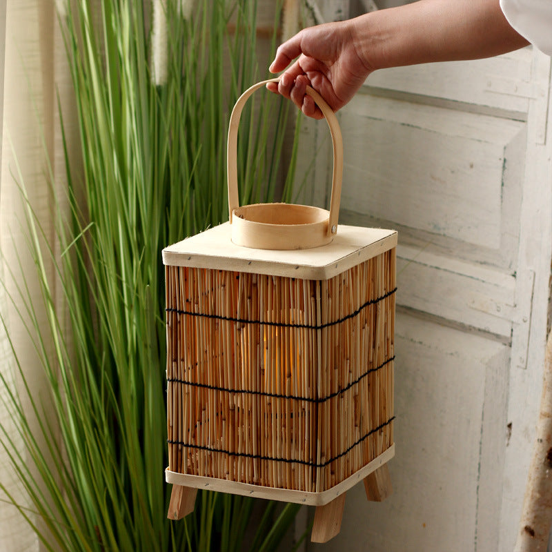 Artificial Rattan Lantern Stornfield