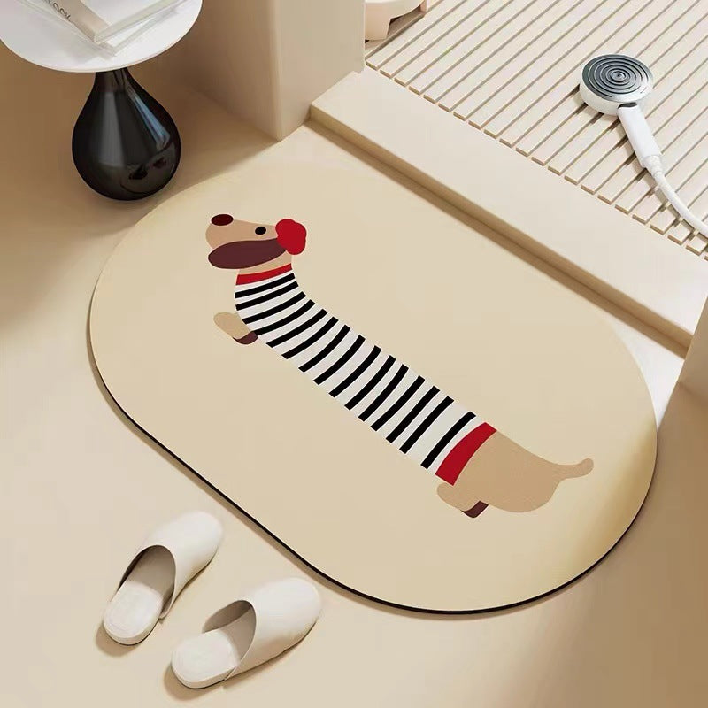 Artistic Cat-Themed Area Mat for Home Decor