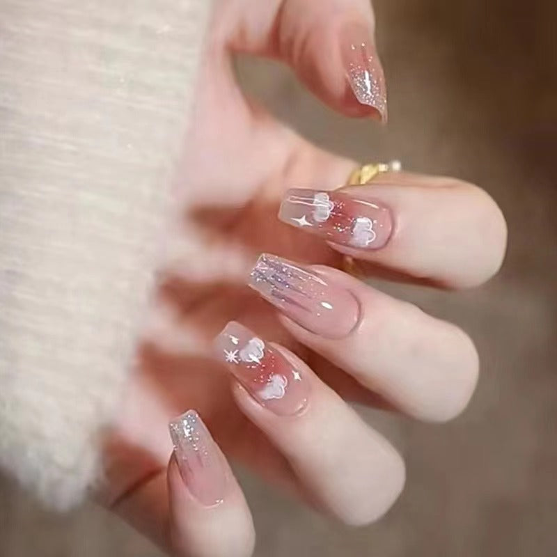 Artful nail art with cloud design Stornfield