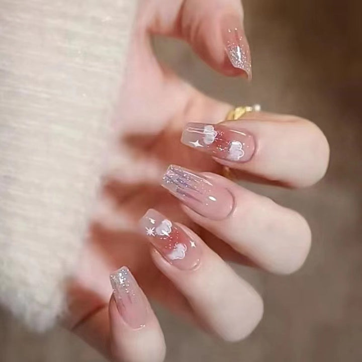 Artful nail art with cloud design Stornfield