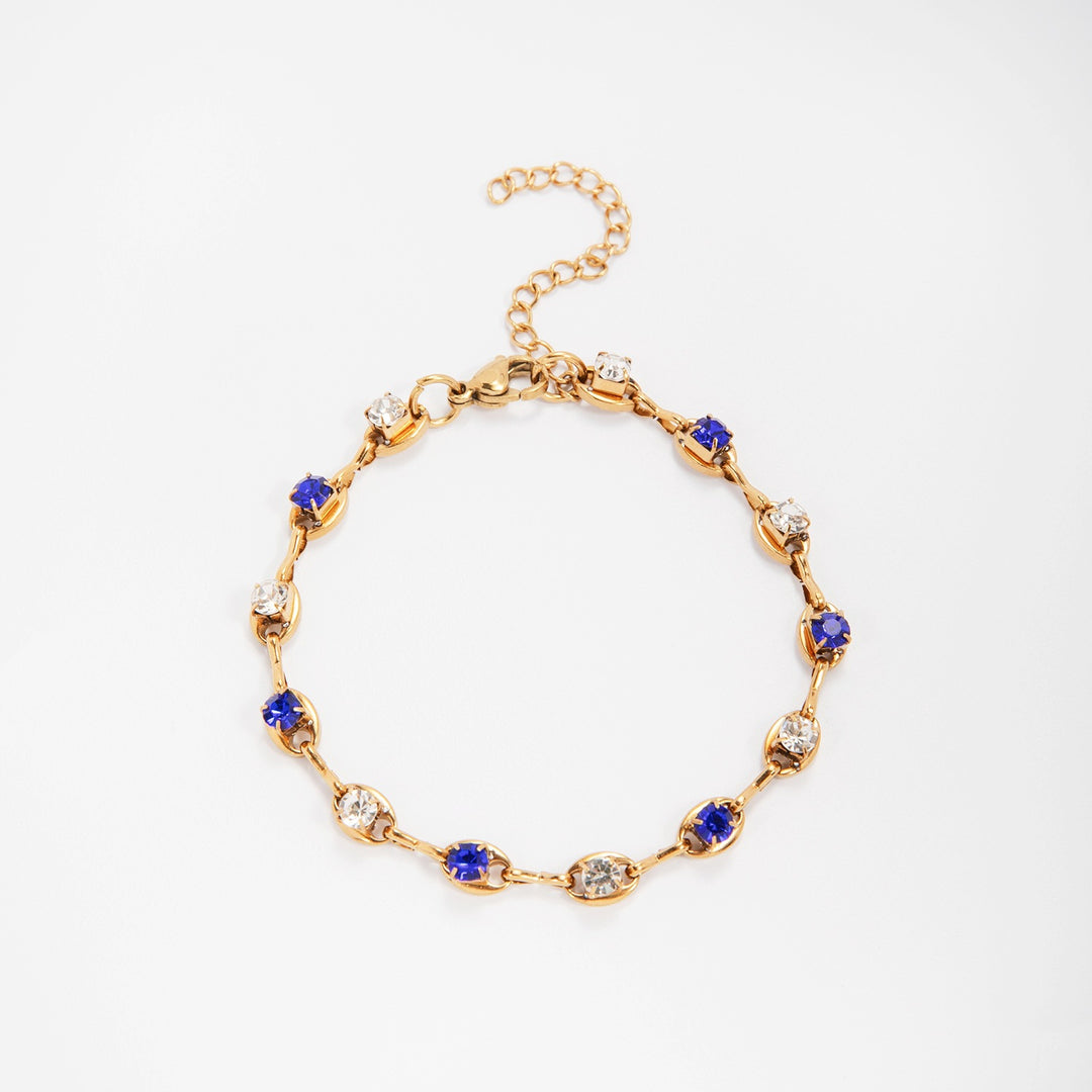Elegant Gemstone Accent Link Bracelet Stornfield